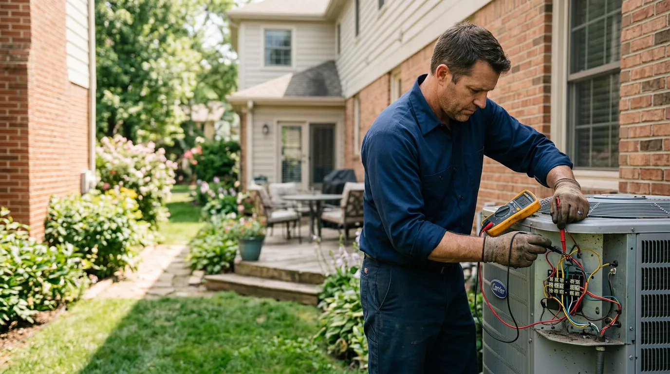 HVAC technician working near Plympton, MA